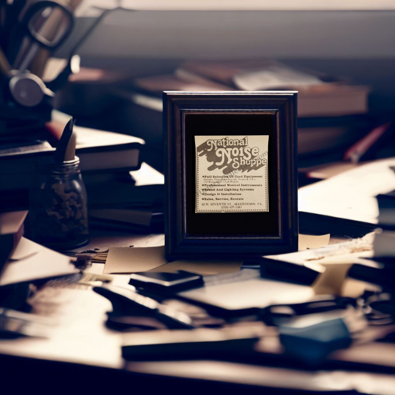 1980 National Noise Shoppe Print Advertisement Clipping - 42 North Seventh Street Allentown Pennsylvania - Local Retail History - Late Cold War Era - Ready For Framing