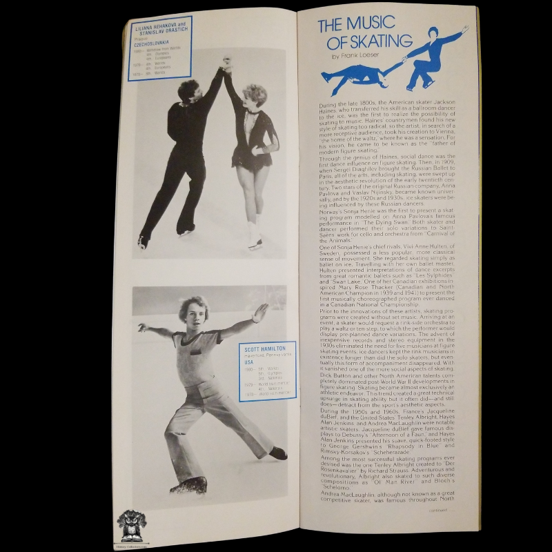 1980 Olympic Figure Skating Tour Program Booklet Itinerary - USFSA - Pair Skating - Free Skating - Ice Dancing - Champions 1908 To 1980 - Scott Hamilton - 1981 Itinerary