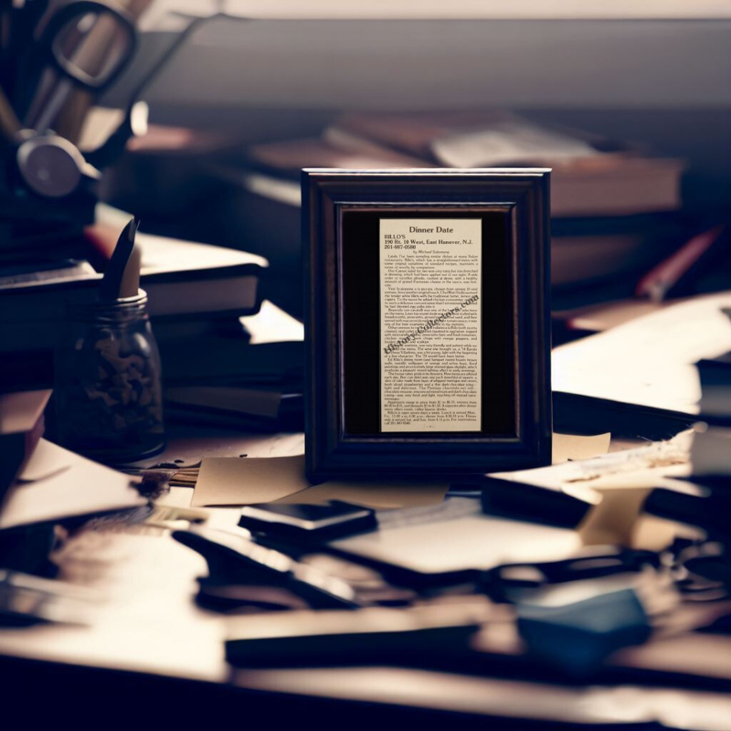 1980 Rillo's Food Critic Review Print Clipping - 190 Route 10 West East Hanover New Jersey - Dinner Date By Michael Salomone - Cold War Era - Ready For Framing