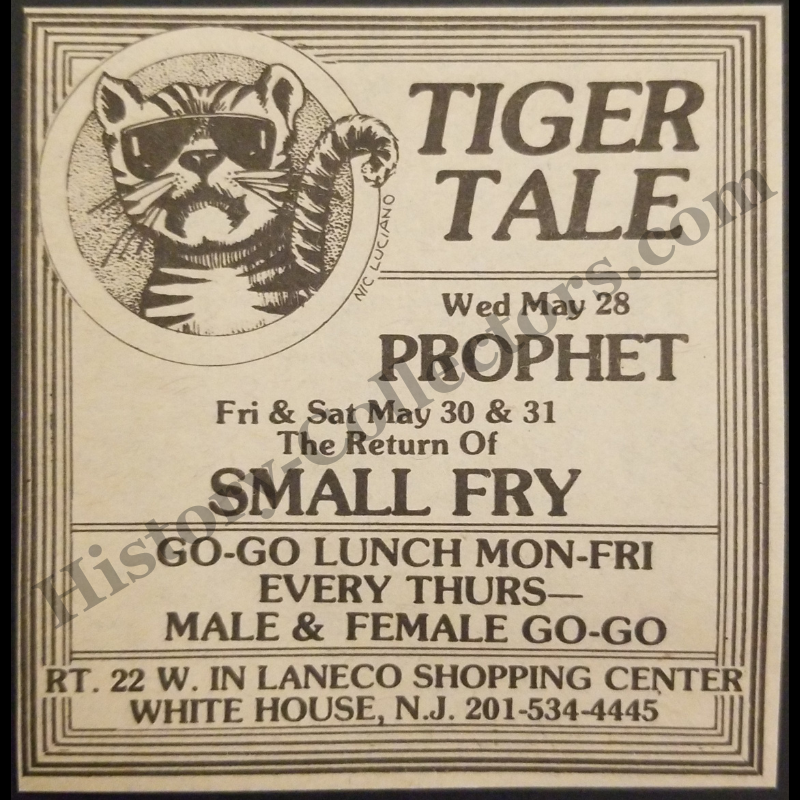 1980 Tiger Tale Print Advertisement Clipping - Route 22 West Whitehouse New Jersey - Urban Nightlife Entertainment - Cold War Era - Ready For Framing
