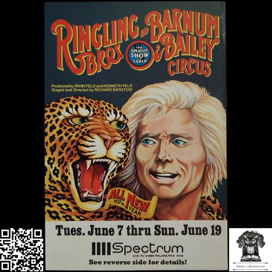 1988 Ringling Bros Barnum Bailey Circus Advertising Flier - The Spectrum - Philadelphia Pennsylvania