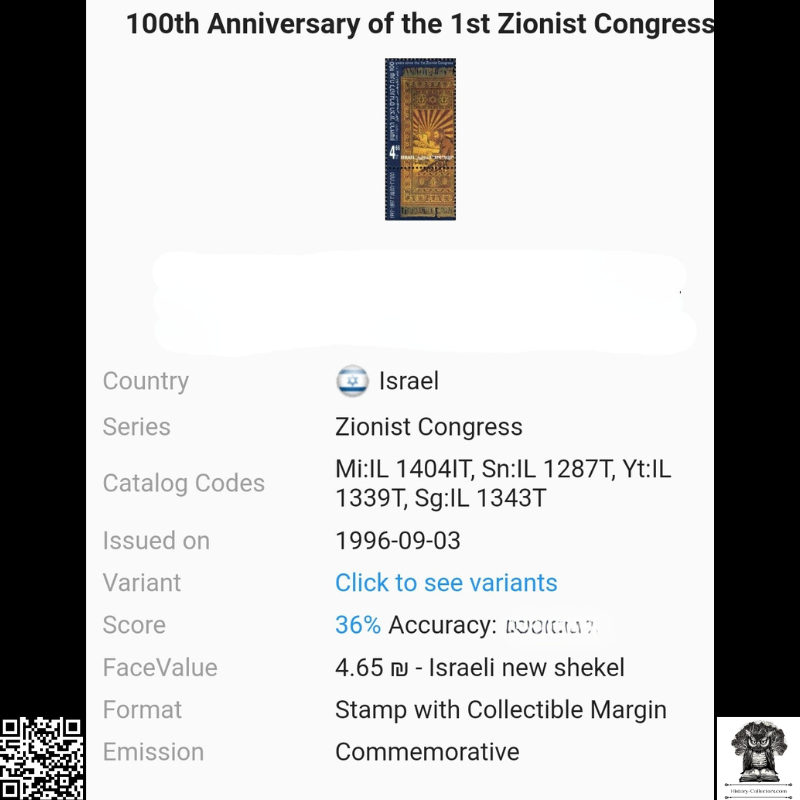 1996 100th Anniversary Zionist Congress First Day Cover #17 - Theodor Herzl W/ Tab Stamp - Jerusalem Postal Cancel - Theodor Herzl Jewish National Fund KKL JNF Fundraising Cinderella - August 3 - Zionism - Judaica