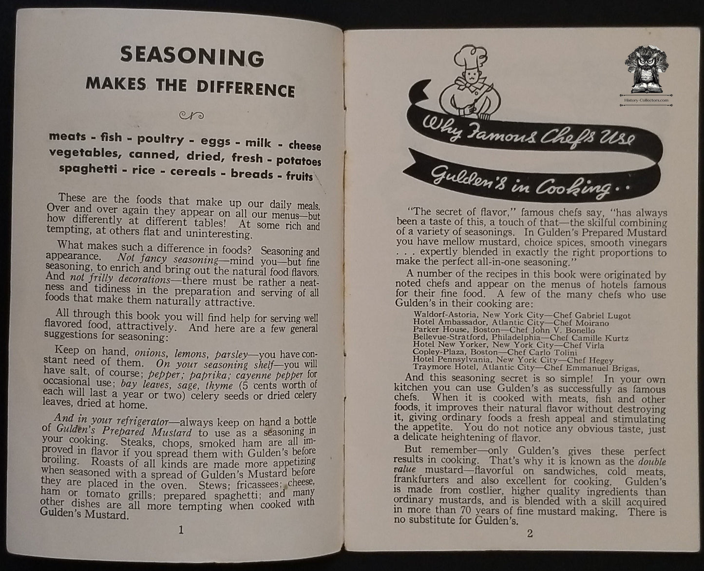 Gulden's Mustard Advertising Recipe Cookbook Booklet - Bright Ideas