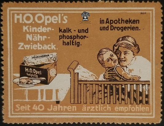 H.O. Opel's Medicine Cinderella Advertising Poster Stamp - Germany