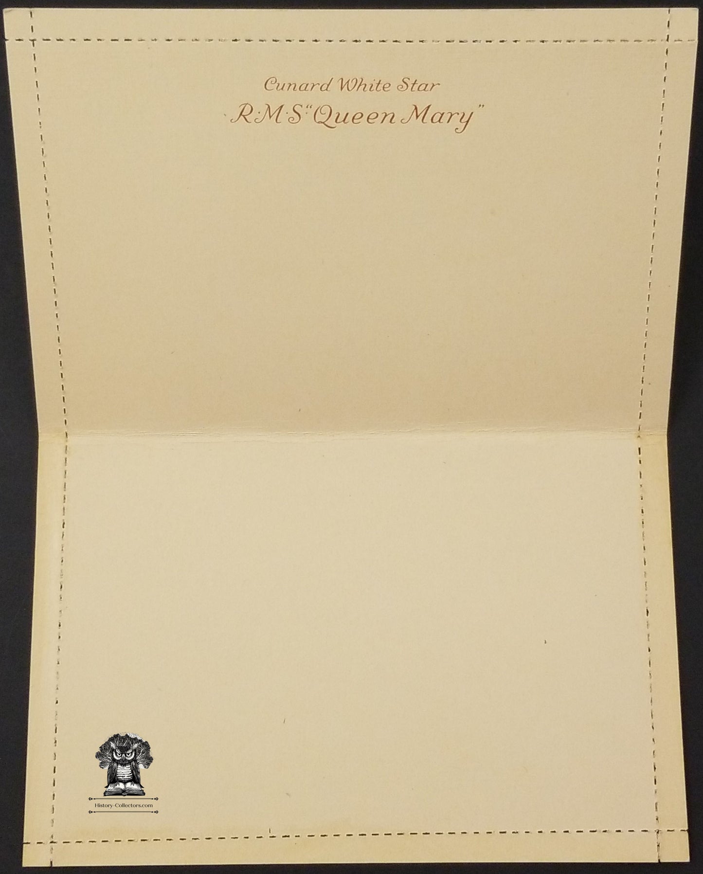 RMS Queen Mary Stationary Letter Post Card - Cunard White Star Atlantic Cruise