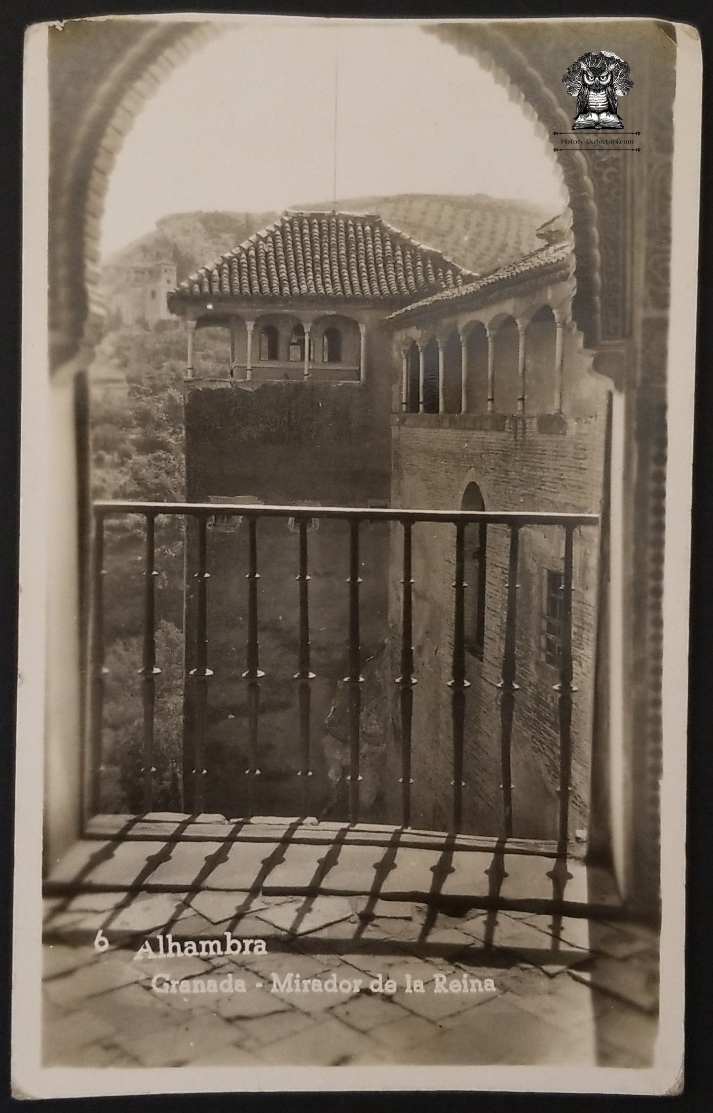 RPPC Picture Postcard - Alhambra Spain Charles V Palace Granada Terrace View - Postal Cancel