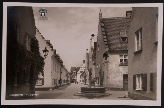 RPPC Picture Postcard - Fuggerei Public Housing Complex - Augsburg Bavaria Germany