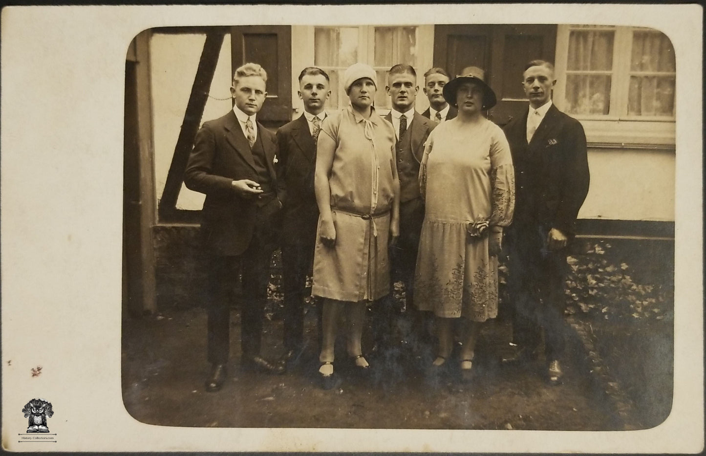 RPPC Picture Postcard - Men Woman Fashion Suits Ties Club Collars Fades Hair Cut Dresses Cloche Hat - Produced By Leonar