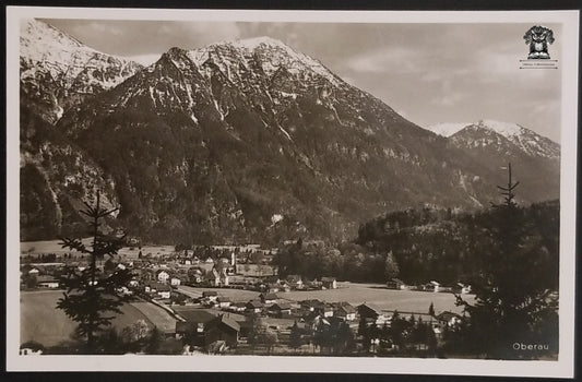 RPPC Picture Postcard - Oberau Austria Bavaria Germany Bischof Mountain Prealps