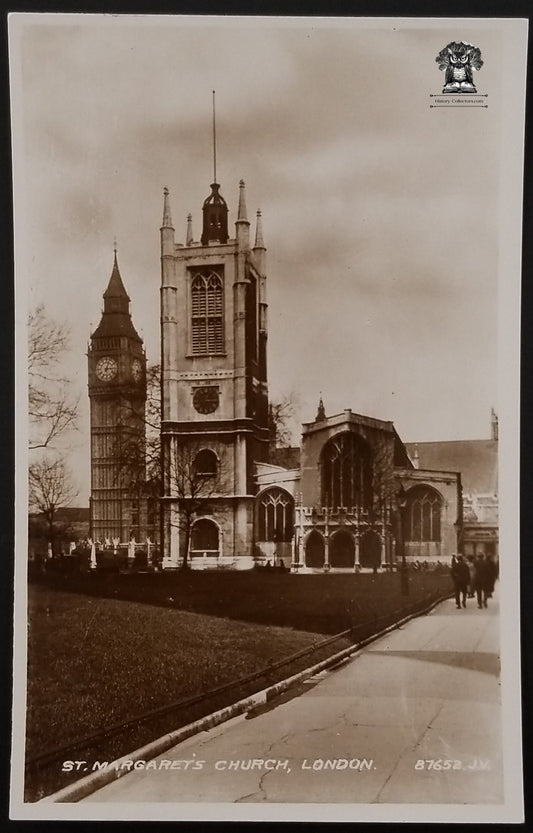 RPPC Picture Postcard - St. Margaret's Church Big Ben Westminster London England