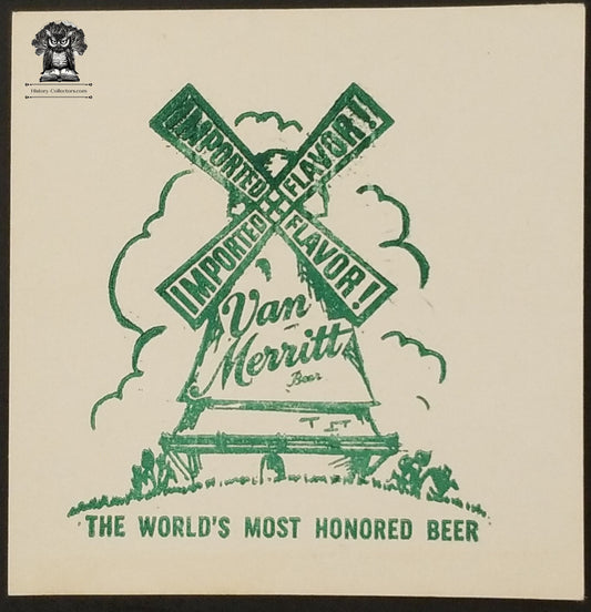 Van Merritt Beer Keg Tap Handle Label - Peter Hand Brewing Co Chicago IL