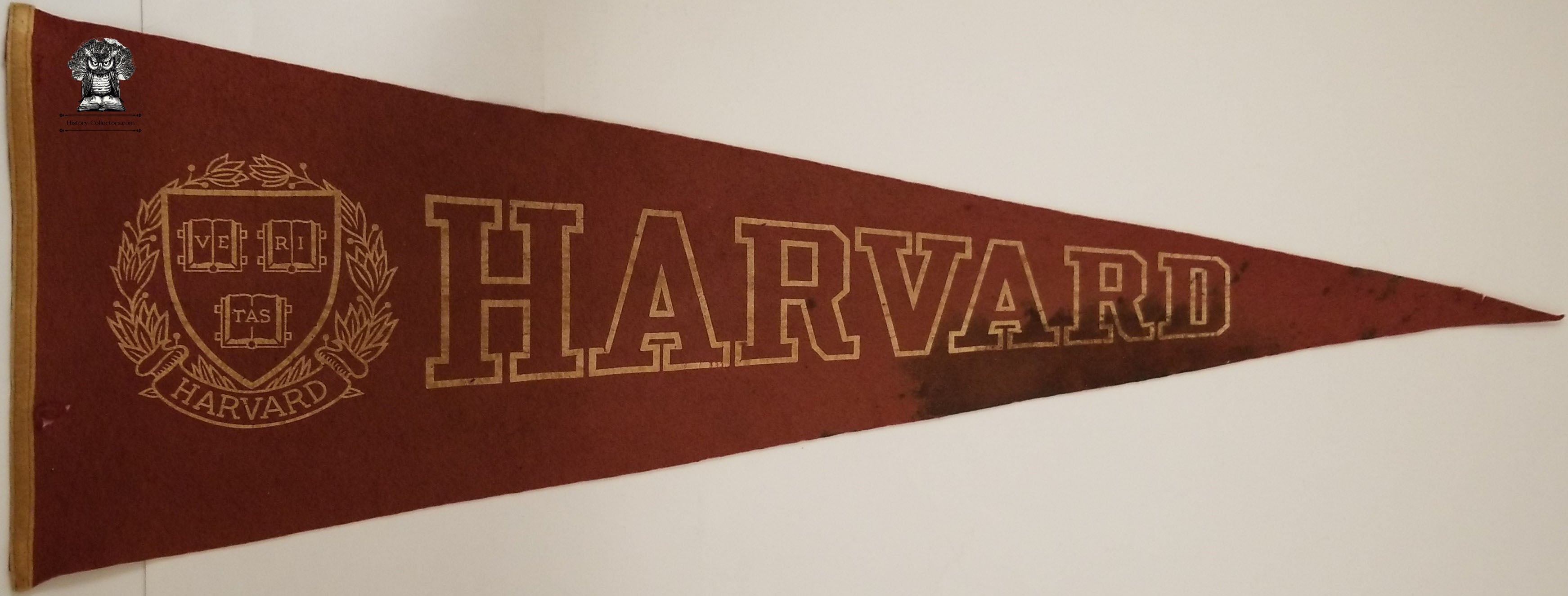 Vintage Harvard University Coat Of Arms Pennant - Cambridge MA – Own a ...