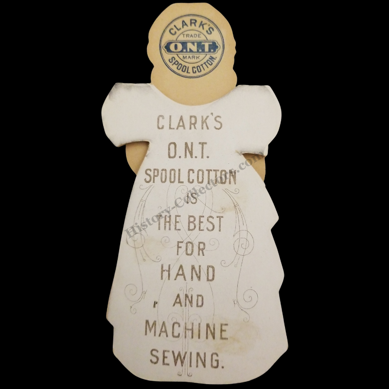 c1890 Clark's Spool Cotton Advertising Paper Doll Die Cut - Newark New Jersey - Dolls Of All Nations Series - Spanish Girl - Progressive Gilded Age Era - Ready For Framing