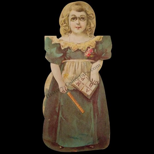 c1895 T.E. Dougherty Company Advertising Paper Doll Die Cut - New England Mince Meat - Port Byron New York - Chicago Illinois - The Fairy's Children Series - Mail In Premium - Progressive Era - Ready For Framing