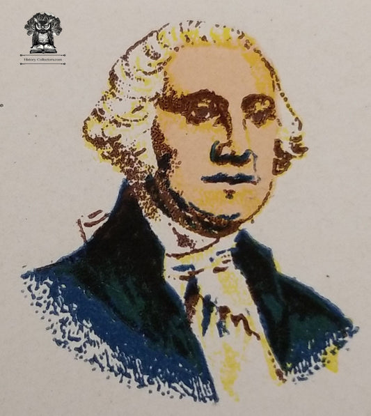 c1900 Celluloid Pinback Proof Die Cut - Patriotic George Washington Portrait