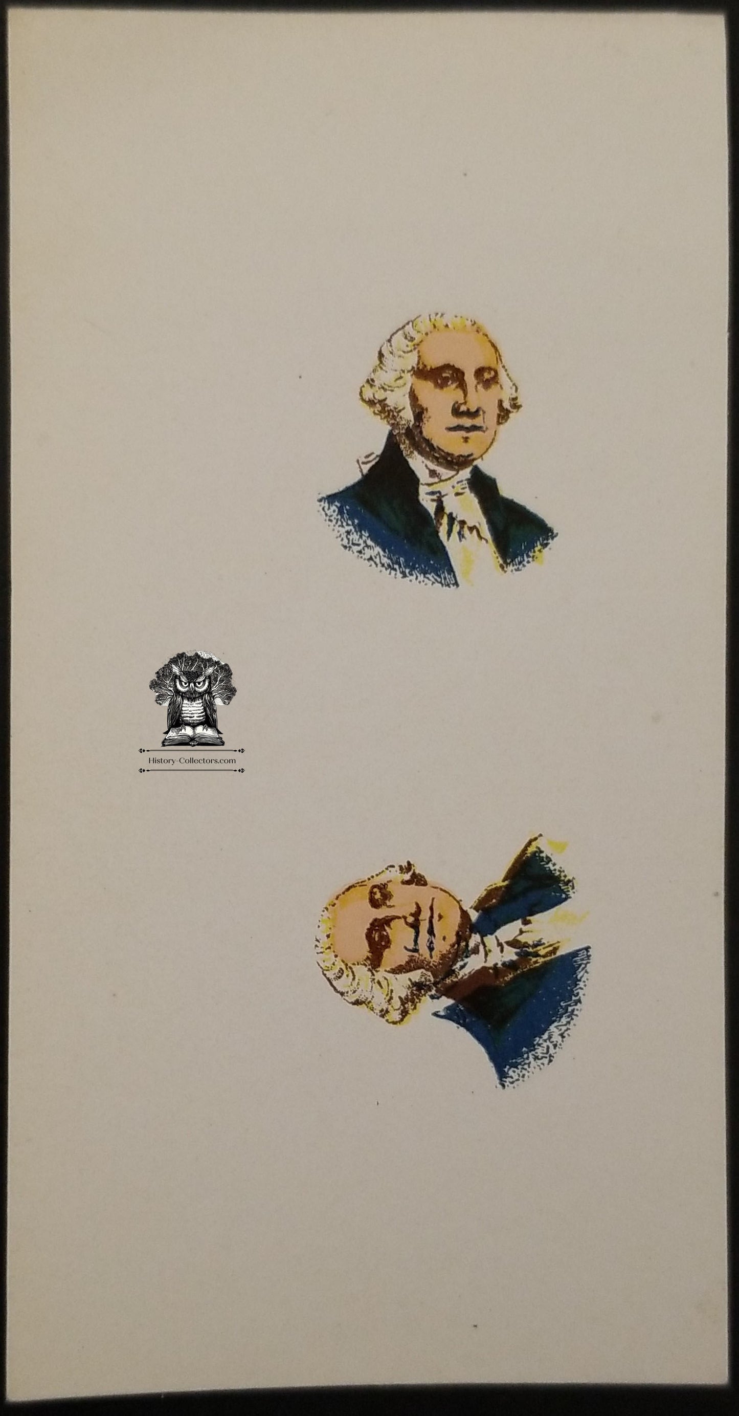 c1900 Celluloid Pinback Proof Die Cut - Patriotic George Washington Portrait