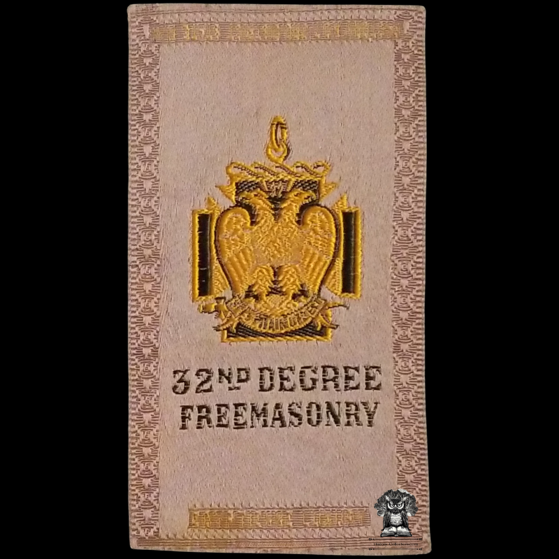 c1910 32nd Degree Scottish Rite Freemasonry Fraternal Order Tobacco Cigarette Silk - American Tobacco Company - Factory No 7 - 3rd District State New York - Egyptienne Luxury - Advertising Premium