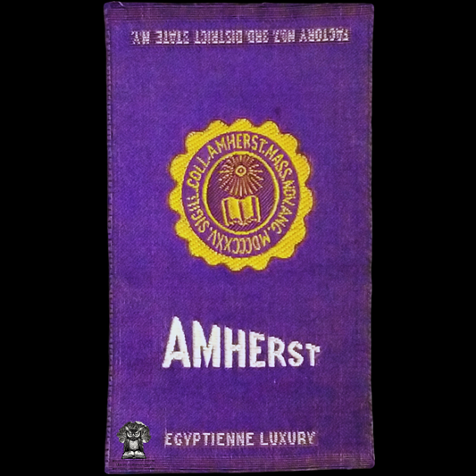 c1910 Amherst College Tobacco Cigarette Silk - American Tobacco Company - Factory No 7 - 3rd District State New York - Egyptienne Luxury - Advertising Premium