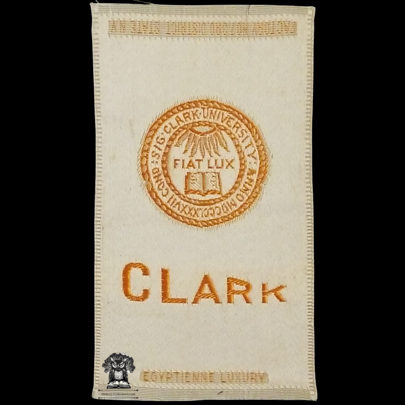 c1910 Clark University Tobacco Cigarette Silk - American Tobacco Company - Factory No 7 - 3rd District State New York - Egyptienne Luxury - Advertising Premium