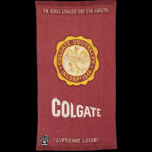 c1910 Colgate University Tobacco Cigarette Silk - American Tobacco Company - Factory No 7 - 3rd District State New York - Egyptienne Luxury - Advertising Premium