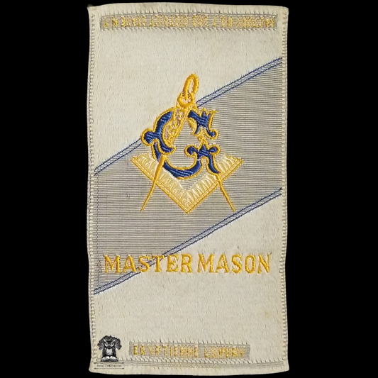 c1910 Master Mason Freemason Masonic Fraternal Order Tobacco Cigarette Silk - American Tobacco Company - Factory No 7 - 3rd District State New York - Egyptienne Luxury - Advertising Premium