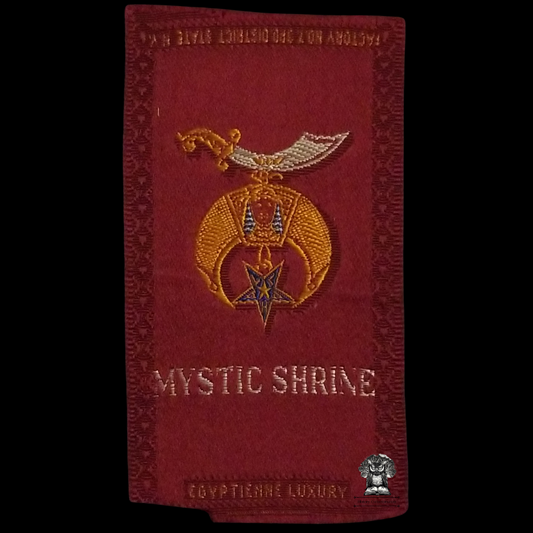 c1910 Mystic Shrine Tobacco Cigarette Silk - American Tobacco Company - Military & Lodge Medals - Fraternal Order - AAONMS - Egyptienne Luxury - Advertising Premium