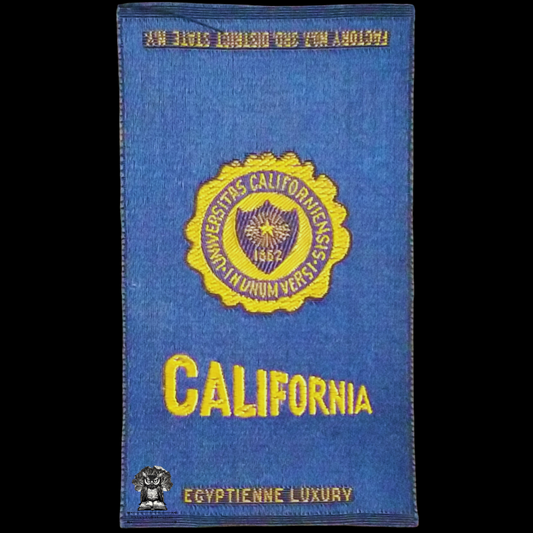 c1910 University Of California Tobacco Cigarette Silk - American Tobacco Company - Factory No 7 - 3rd District State New York - Egyptienne Luxury - Advertising Premium