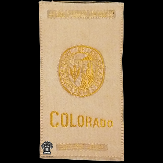 c1910 University Of Colorado Tobacco Cigarette Silk - American Tobacco Company - Factory No 7 - 3rd District State New York - Egyptienne Luxury - Advertising Premium