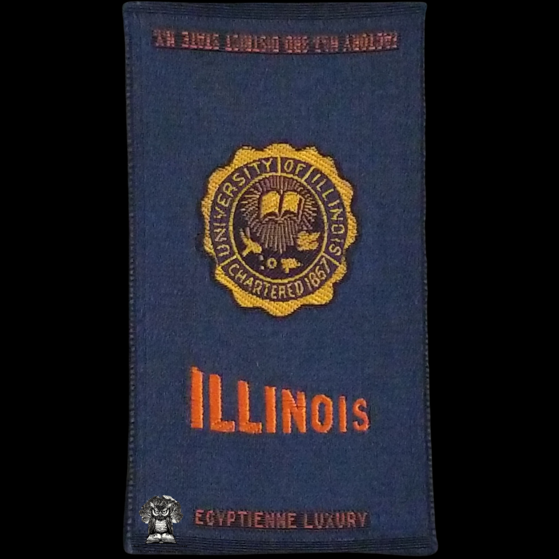 c1910 University Of Illinois Tobacco Cigarette Silk - American Tobacco Company - Factory No 7 - 3rd District State New York - Egyptienne Luxury - Advertising Premium