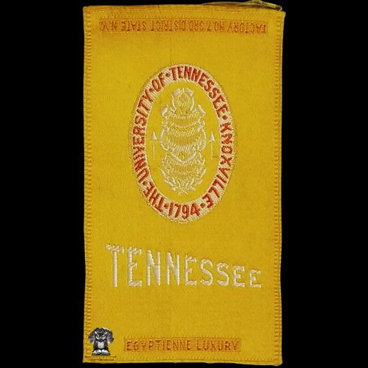 c1910 University Of Tennessee Knoxville Tobacco Cigarette Silk - American Tobacco Company - Factory No 7 - 3rd District State New York - Egyptienne Luxury - Advertising Marketing Premium