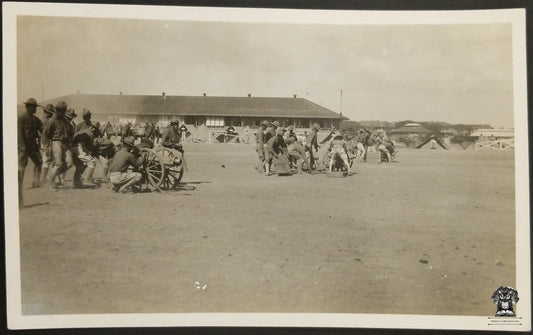 c1918 RPPC Picture Postcard - Philippine National Guard Army Artillery Training Camp - Post WWI Era - AZO Stamp Box