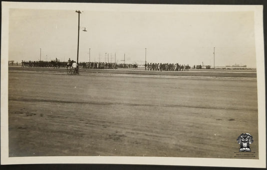 c1918 RPPC Picture Postcard - Post WWI US Army March Naval Military Transit Point Embarkation Port - AZO Stamp Box