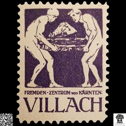 c1920 Villach Tourist Center Of Carinthia Austria Cinderella Poster Stamp - Tourism Promotion