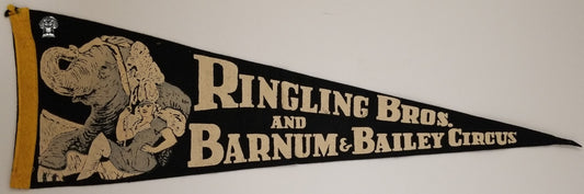 c1920s Ringling Bros and Barnum & Baily Circus Souvenir Pennant