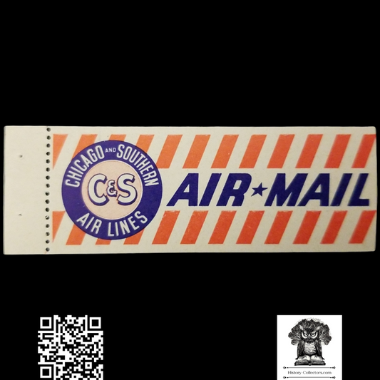 c1935 Chicago & Southern Air Lines Air Mail Cinderella Poster Stamp - Aviation Postal History