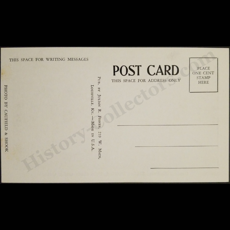 c1937 Julian R. Fisher Louisville Kentucky Ohio River Flood Postcard (Not RPPC)- Central Railroad Station - Caufield & Shook Photograph