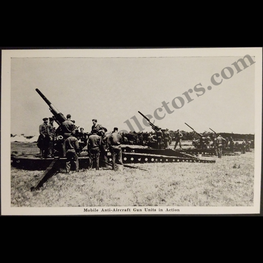 c1941 U.S. Army Heavy Anti-Aircraft Artillery Lithograph Postcard (Not RPPC) - Graycraft Card Company Danville Virginia - F-181
