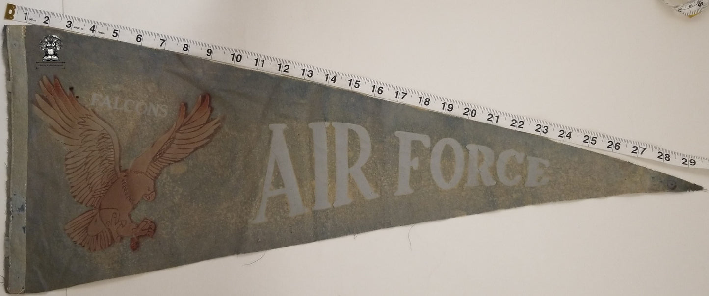 c1950s United States Air Force Academy Falcons Pennant - Lowry AF Base Colorado - NCAA Collegiate
