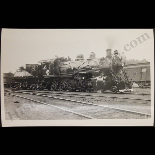c1955 Missouri & Arkansas Railway Steam Engine Locomotive 34 RPPC Real Photo Postcard - Kodak Stamp Box - Post WWII Era